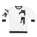 Hang Loose Black Cat Pocket Art Sweatshirt - Modern Graphic Design
