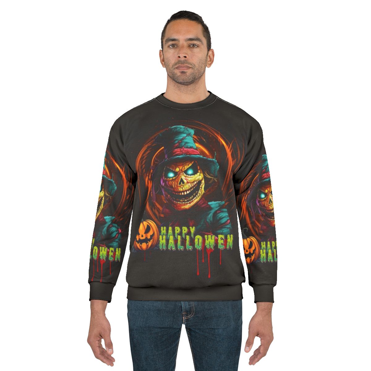 Scary Scarecrow Halloween Sweatshirt