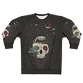 Surreal sweatshirt with abstract geometric night sky design
