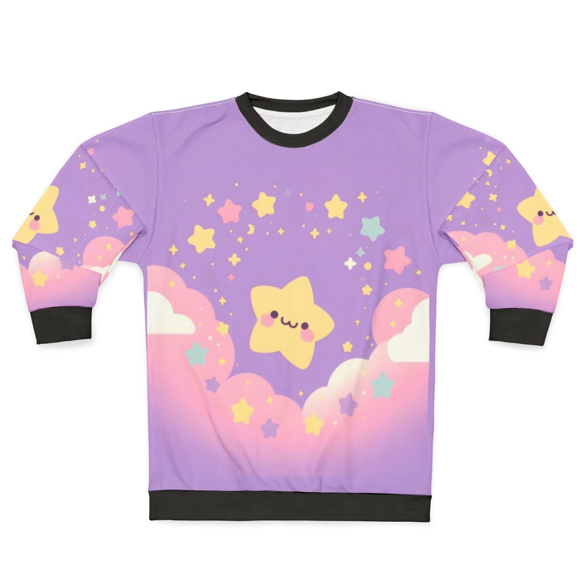 Happy star purple sky sweatshirt