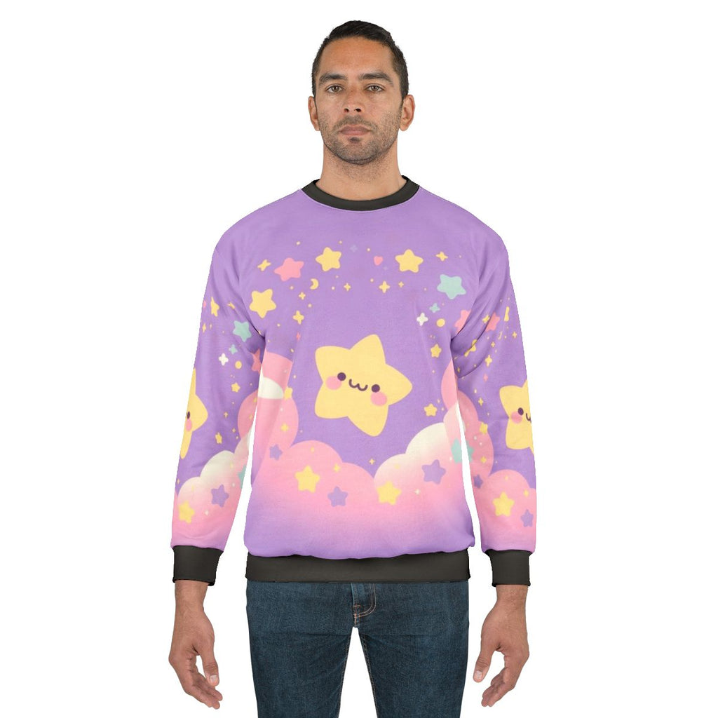 Happy star purple sky sweatshirt