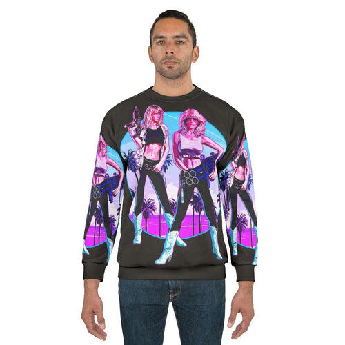 "Hard Ticket to Hawaii Big Guns Sweatshirt - 80s Miami Action"