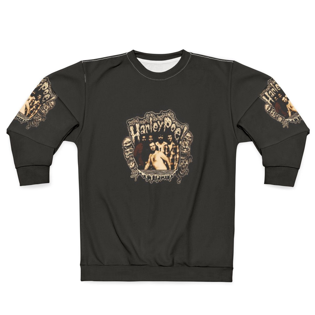Retro Harley Poe Folk Punk Band Logo Sweatshirt