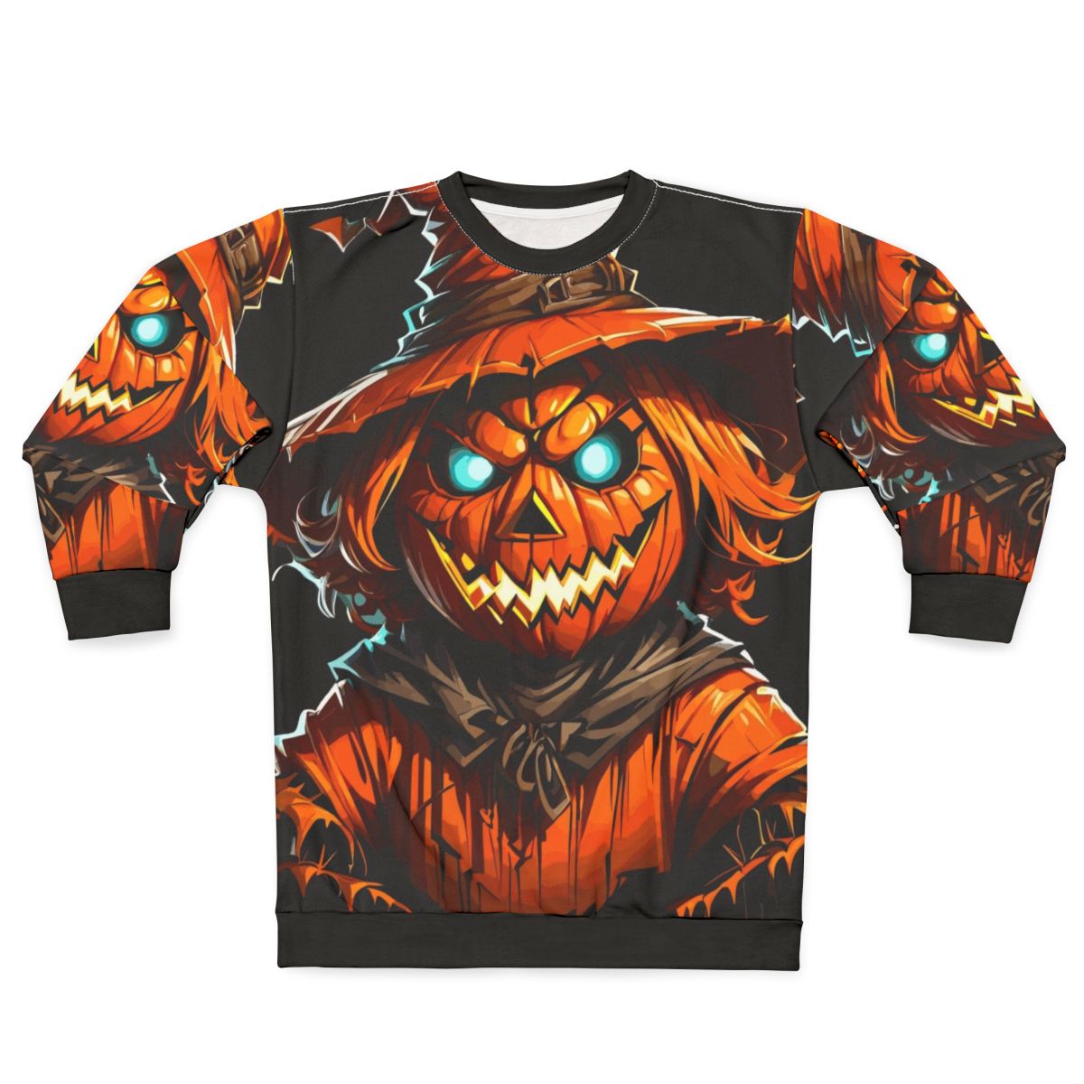 Pumpkin Scarecrow Sweatshirt for Autumn and Halloween