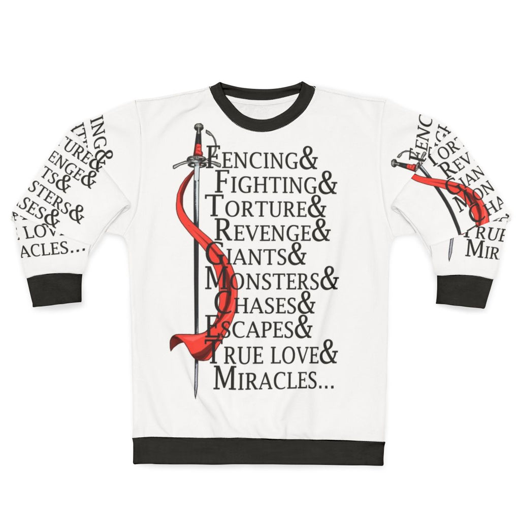 "The Princess Bride" inspired sweatshirt with quotes from the movie