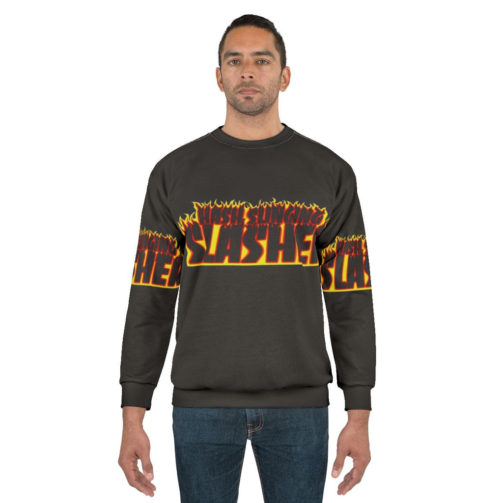Hash Slinging Slasher Spongebob Inspired Thrasher Sweatshirt