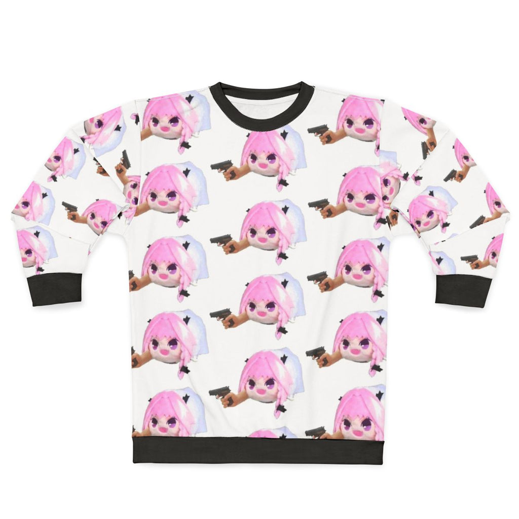 Haunted Astolfo bean plushie sweatshirt with gun
