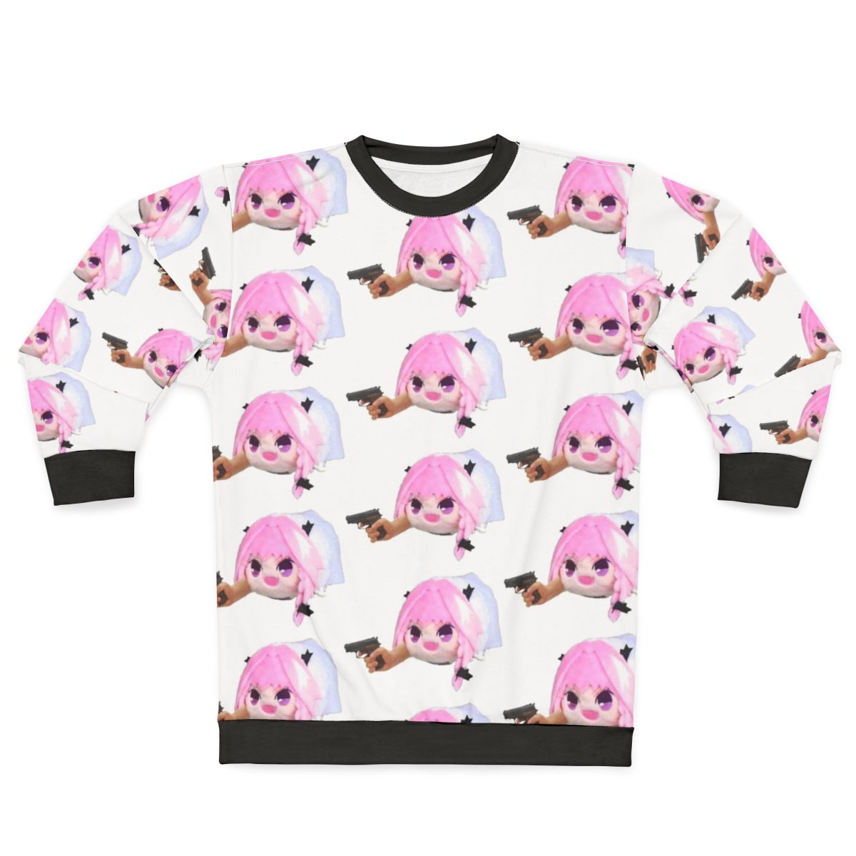 Haunted Astolfo bean plushie sweatshirt with gun