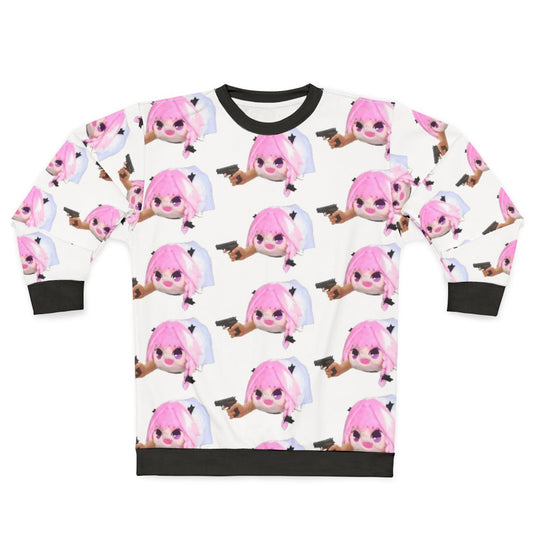 Haunted Astolfo bean plushie sweatshirt with gun