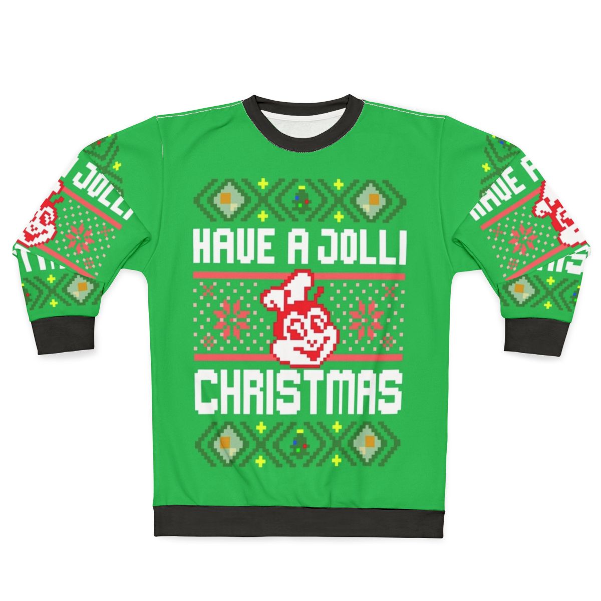 Jollibee Pixelated Christmas Sweatshirt