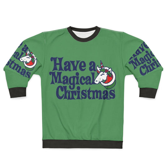 Have a Magical Christmas' unicorn design on a cozy sweatshirt