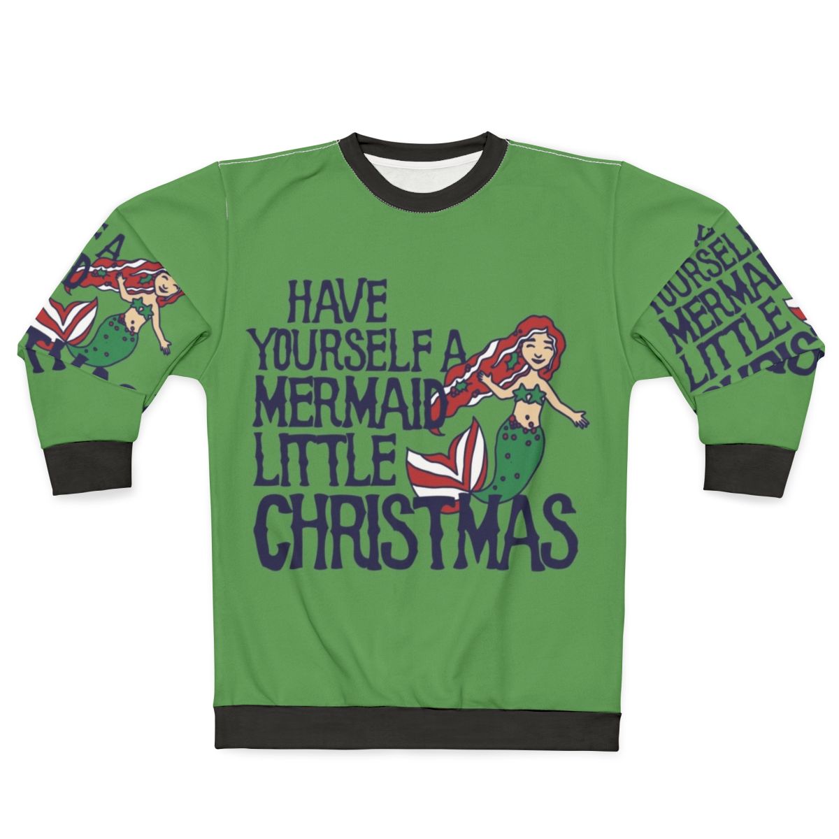 Mermaid Christmas Sweatshirt with Festive Design