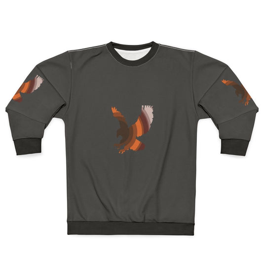 Legendary Hawk Sweatshirt with Colorful Abstract Animal Art Design