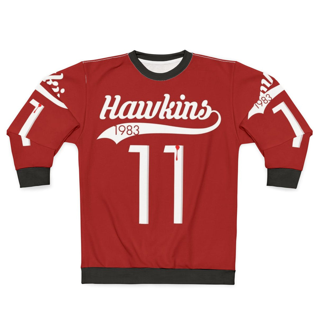 Hawkins High School 11 Sweatshirt featuring Eleven and Stranger Things 80s style