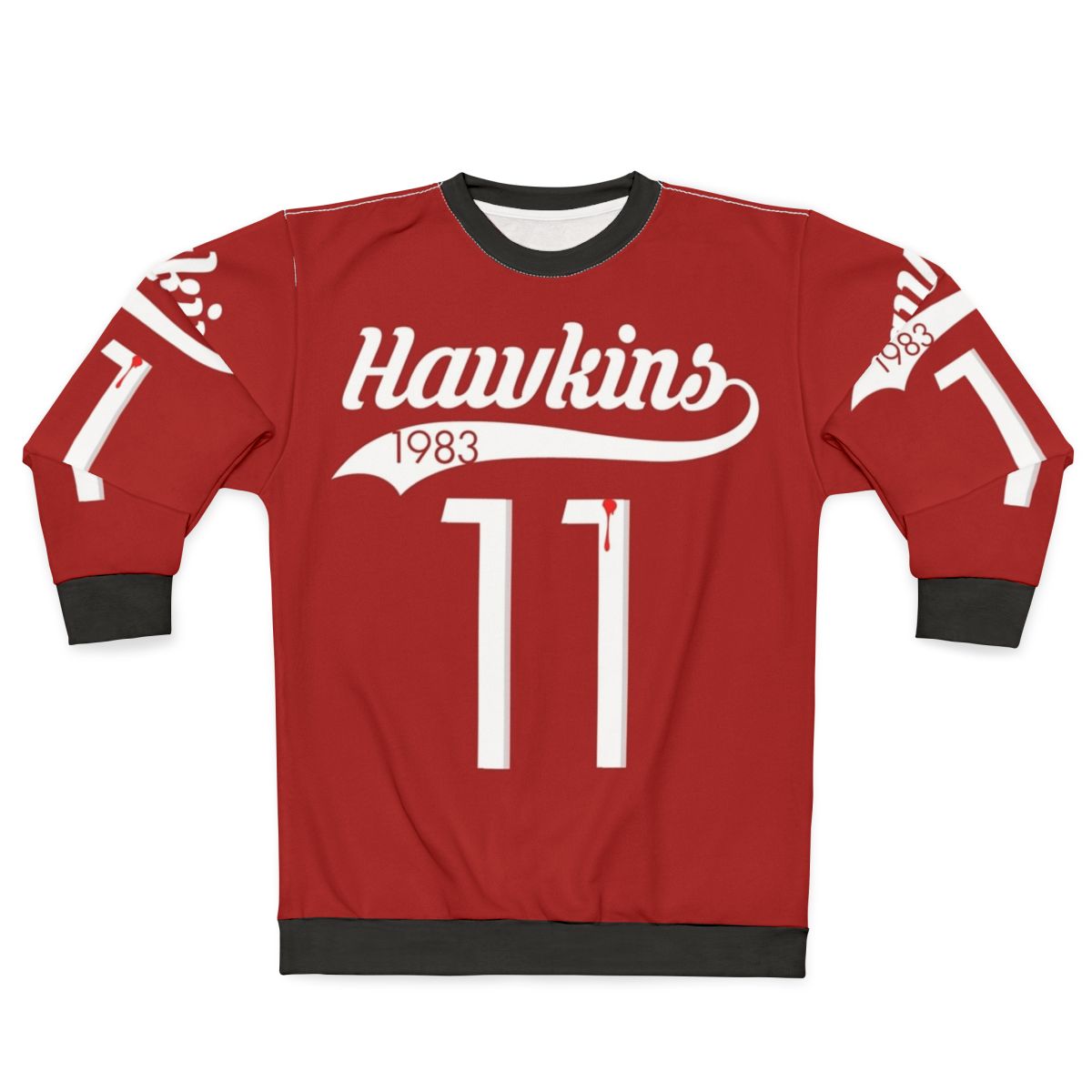 Hawkins High School 11 Sweatshirt featuring Eleven and Stranger Things 80s style