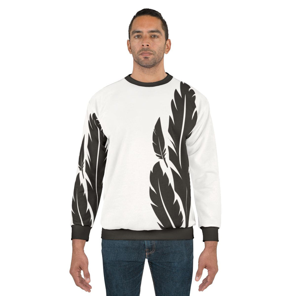Hawkmoon Destiny 2 Sweatshirt with Black and White Feather Design