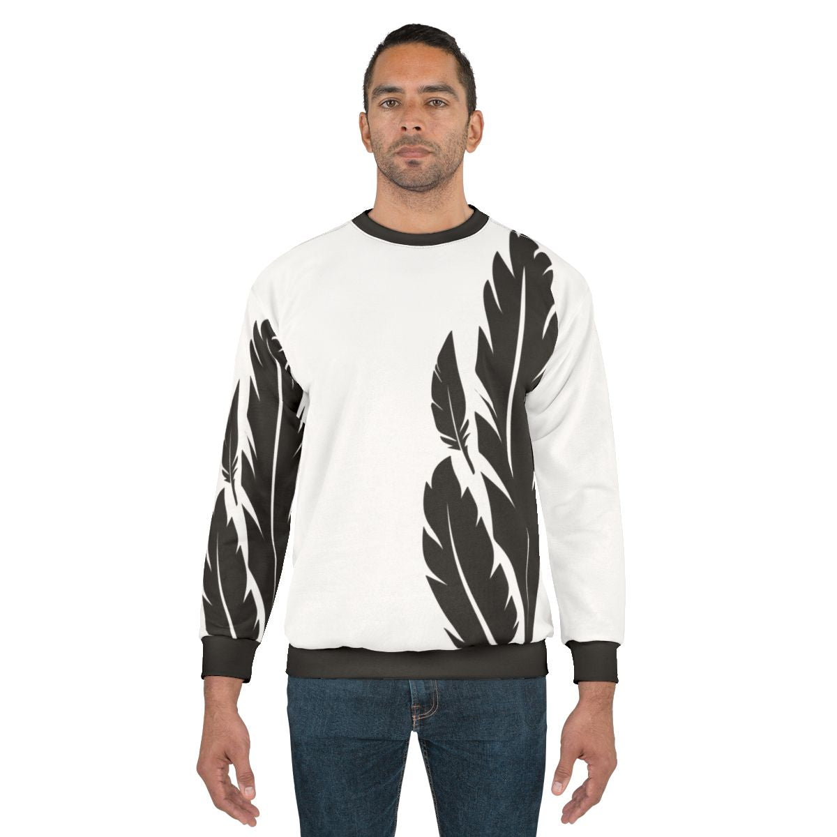 Hawkmoon Destiny 2 Sweatshirt with Black and White Feather Design