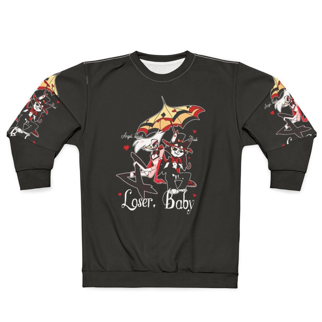 Hazbin Hotel Angel Dust and Husk Demon Cartoon Sweatshirt