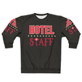 Hazbin Hotel Staff Sweatshirt featuring Alestor, Angel Dust, and other characters