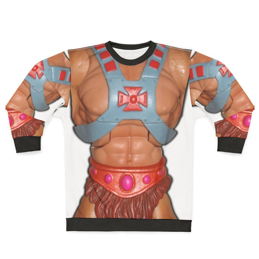 Retro He-Man Action Figure Graphic Sweatshirt