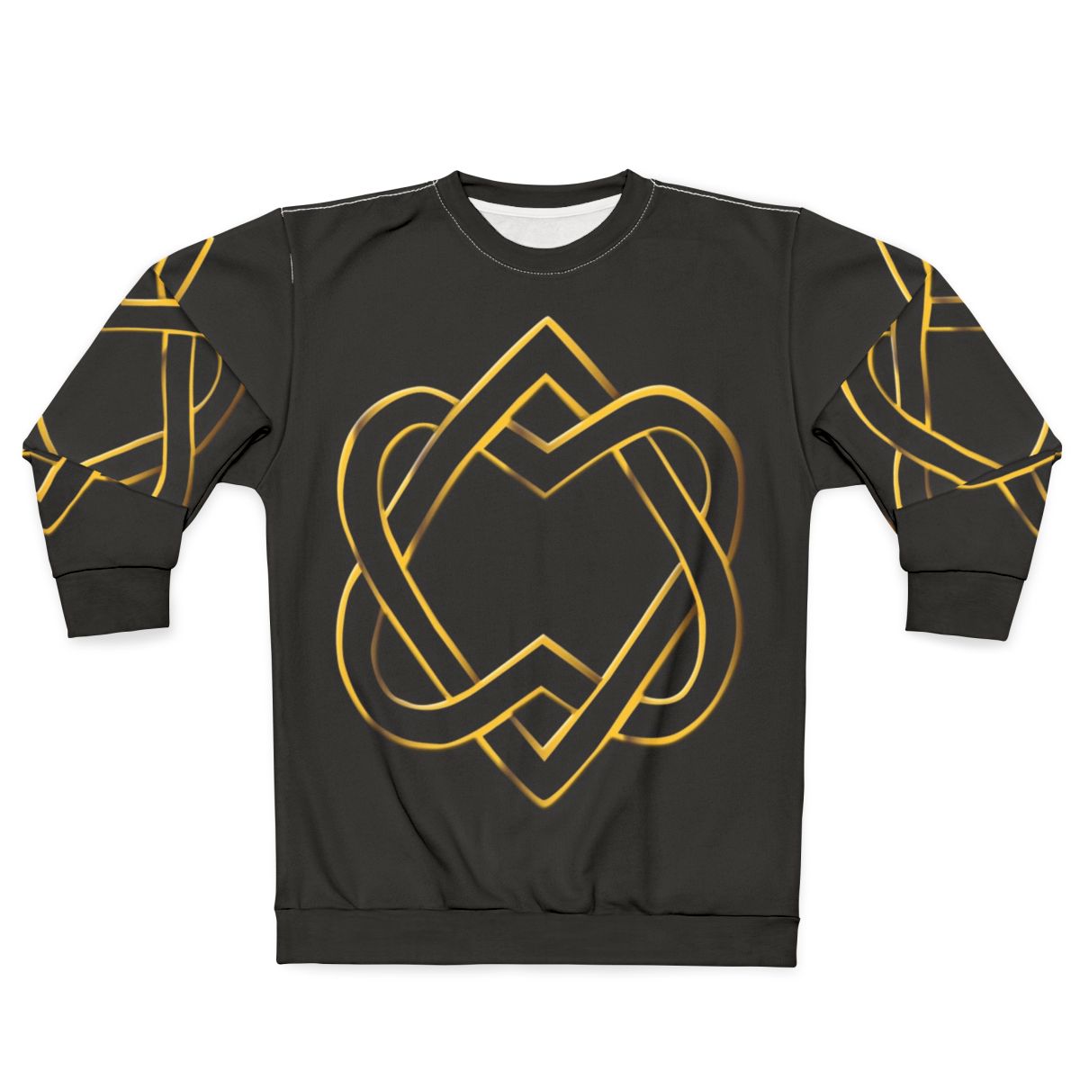 Heart Sweatshirt with Vintage Celtic Knot Music & Folk Lovers Design