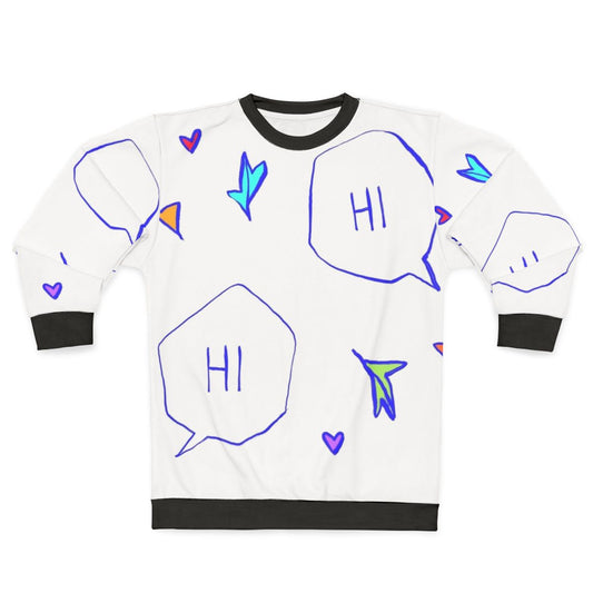Heartstopper "Hi" Quote Sweatshirt featuring a cute fanart design