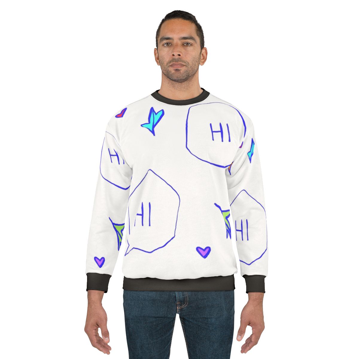 Heartstopper "Hi" Quote Sweatshirt featuring a cute fanart design
