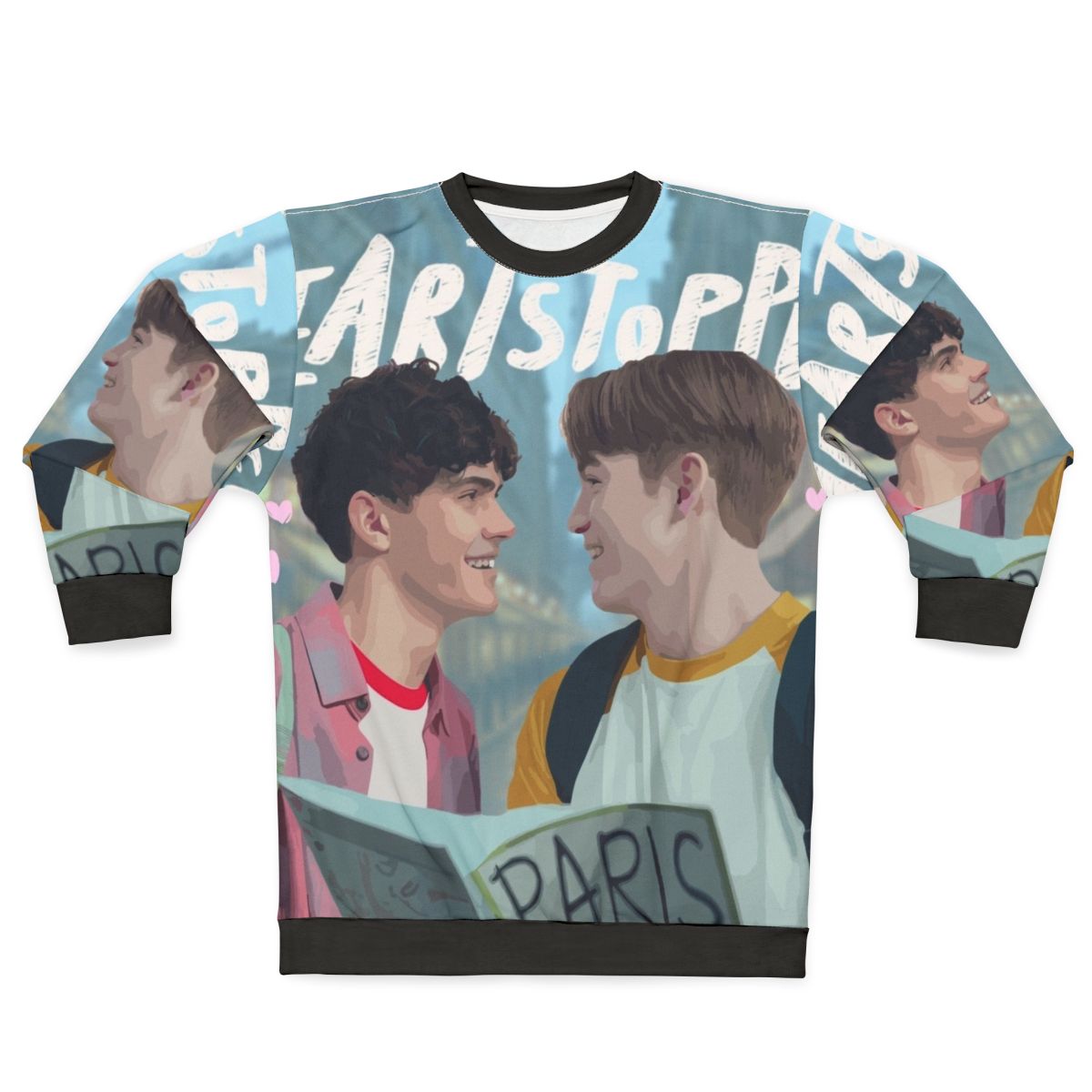Heartstopper Netflix Sweatshirt featuring show characters and quotes