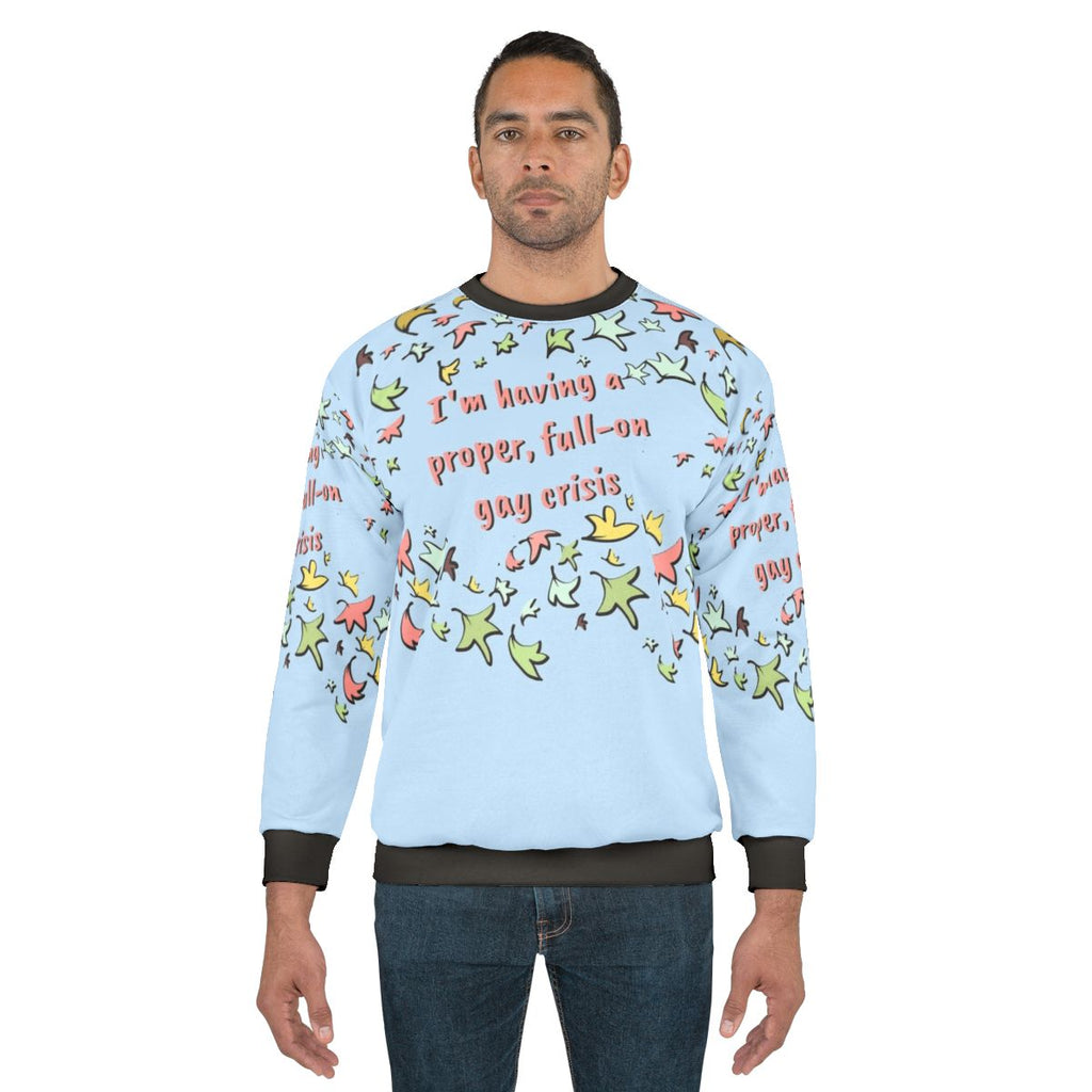 Heartstopper Nick and Charlie Leaves Graphic Sweatshirt