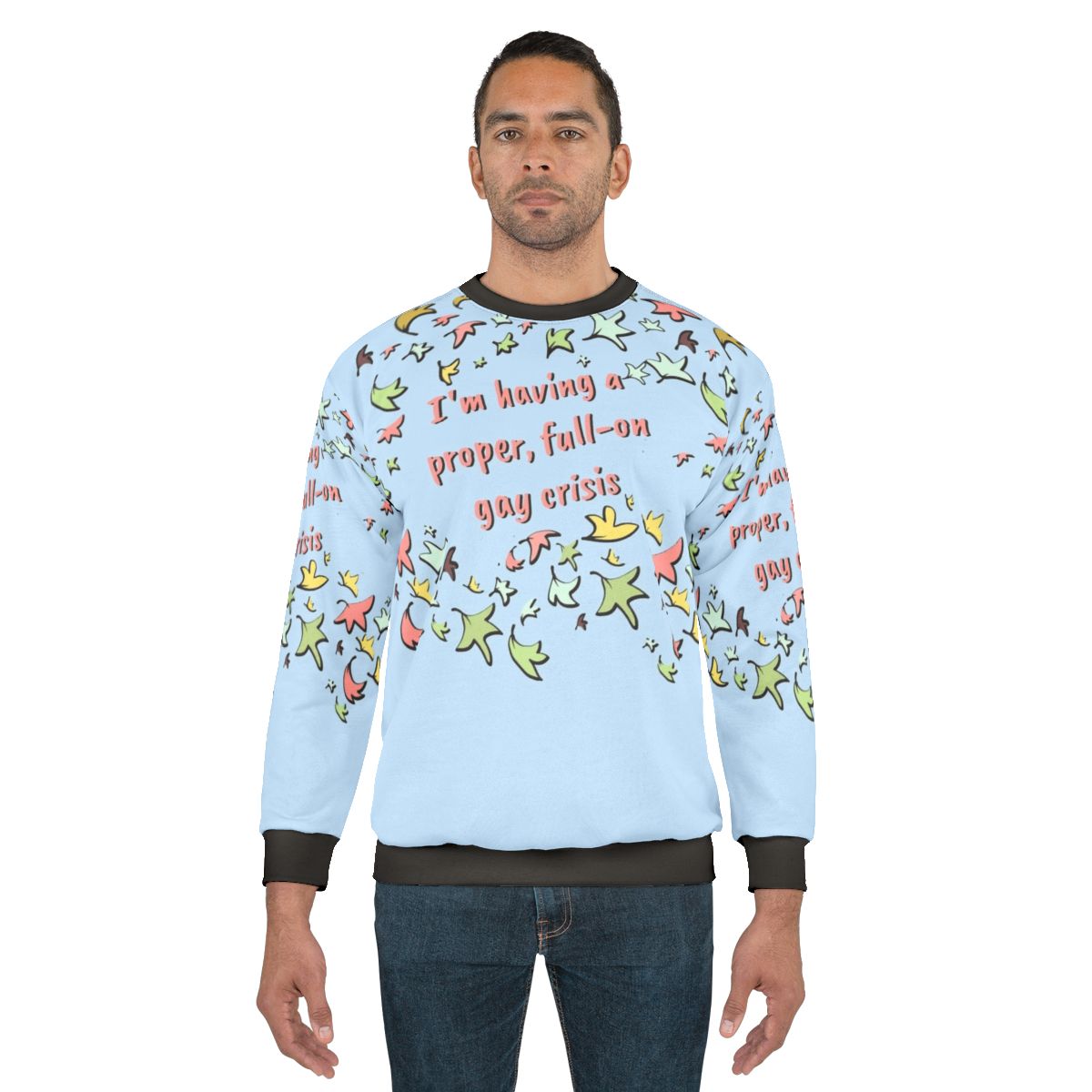 Heartstopper Nick and Charlie Leaves Graphic Sweatshirt