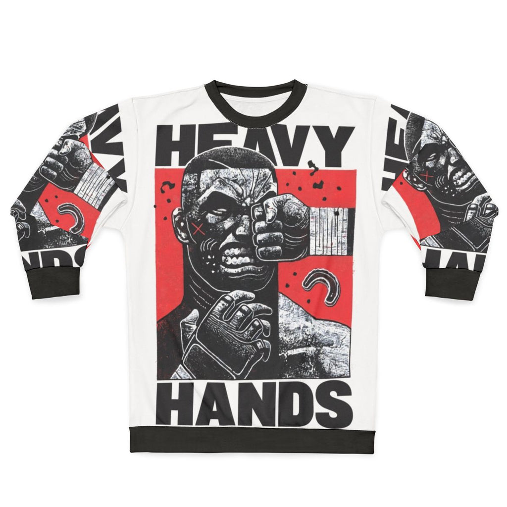 Heavy Hands graphic sweatshirt featuring MMA and boxing design