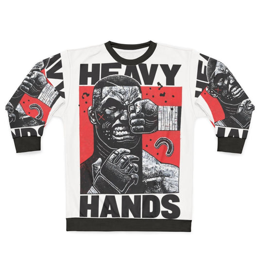 Heavy Hands graphic sweatshirt featuring MMA and boxing design