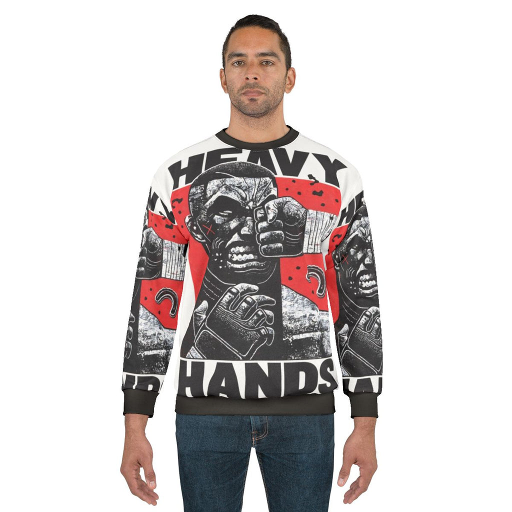 Heavy Hands graphic sweatshirt featuring MMA and boxing design