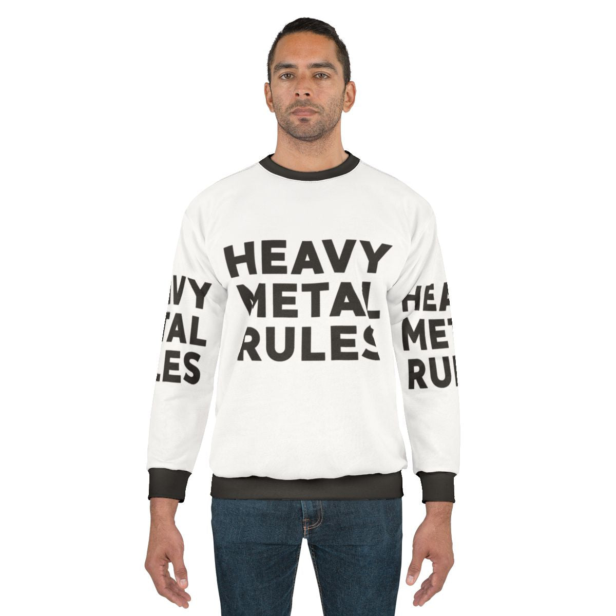 Edgy Heavy Metal Raglan Sweatshirt