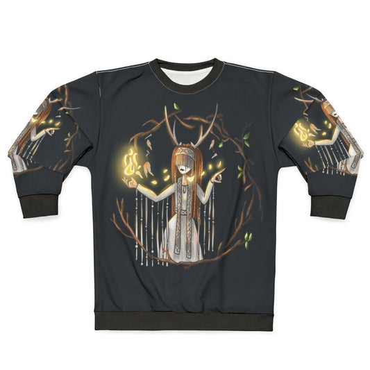 Heilung Fanart Sweatshirt featuring tribal, nature-inspired design