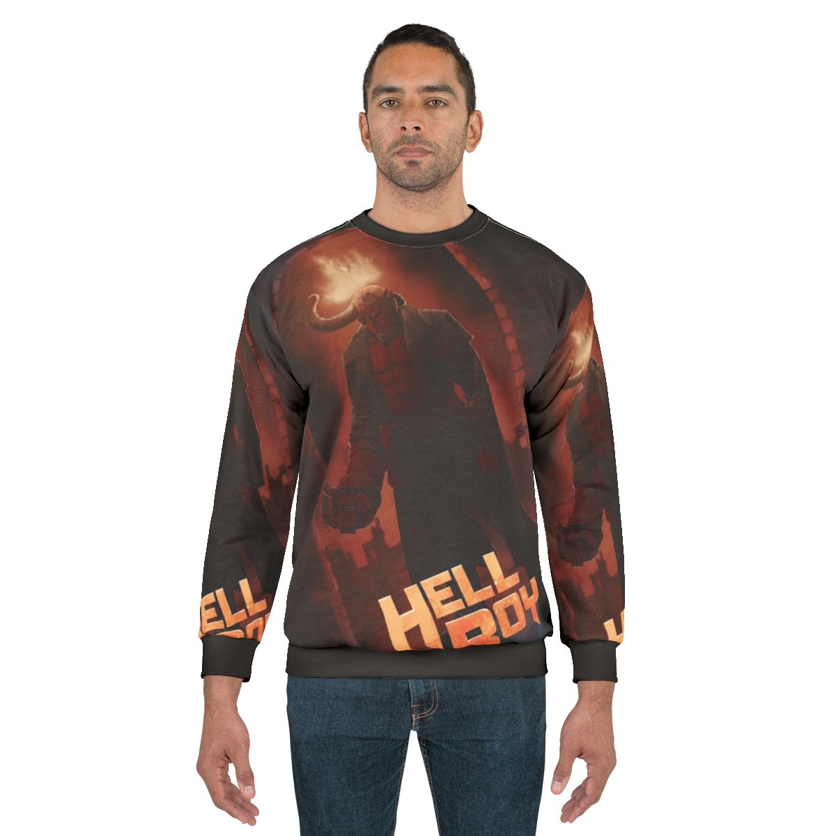 Hellboy Sweatshirt - Supernatural Fantasy Comic Book Apparel