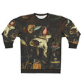 Hieronymus Bosch inspired sweatshirt featuring surreal "Hell" scene