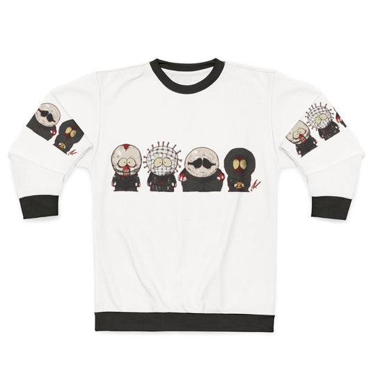 Helldudes Sweatshirt with South Park horror and Hellraiser inspired design