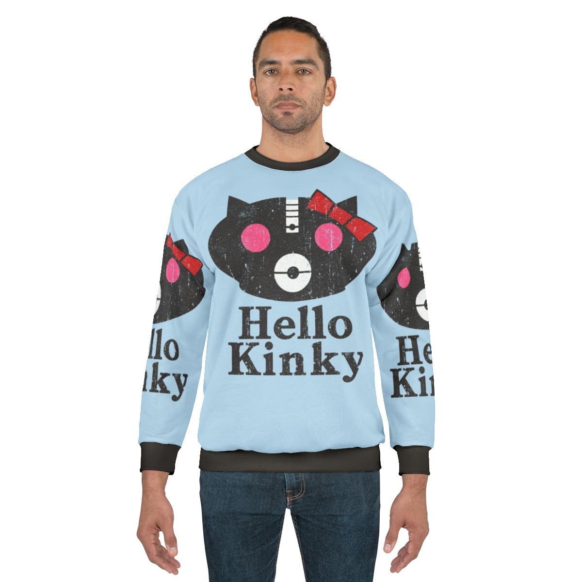 Hello Kinky Sweatshirt with music, parody, punk, and alternative band design
