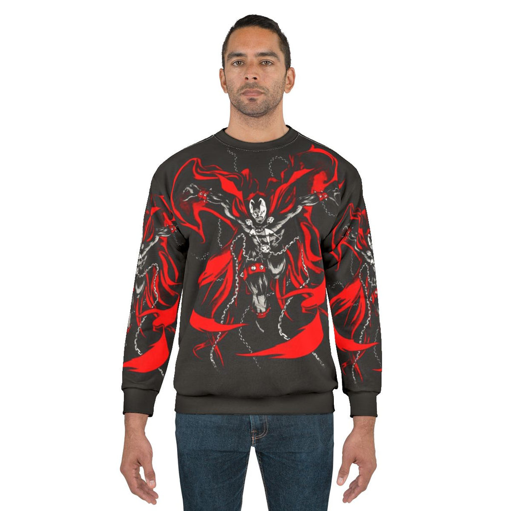 Hellspawn comics-inspired superhero sweatshirt