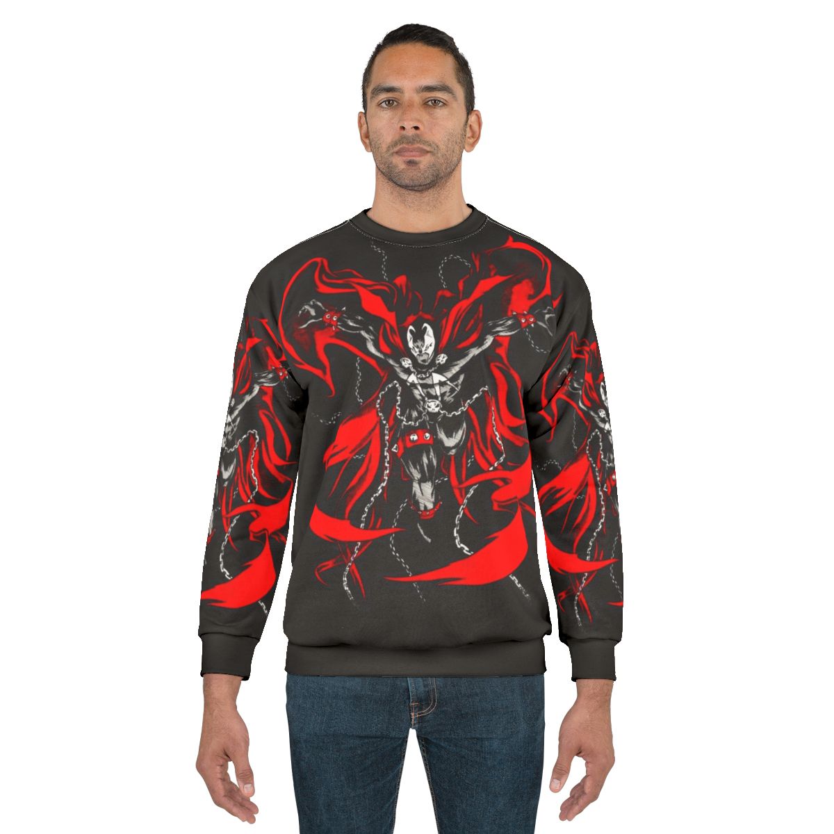 Hellspawn comics-inspired superhero sweatshirt