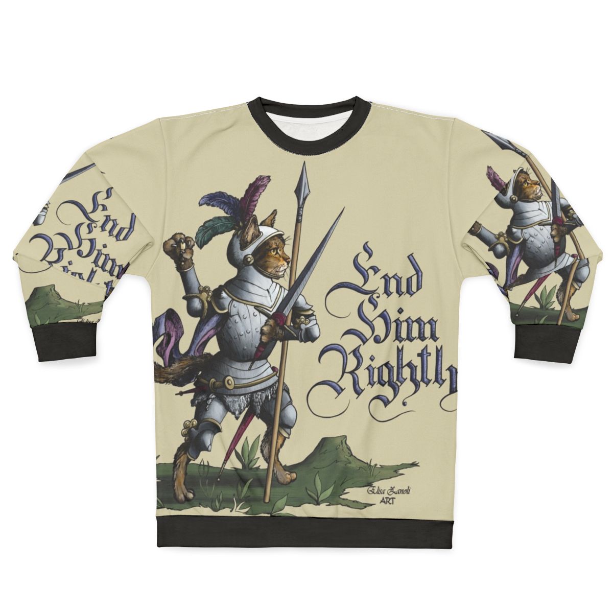 Medieval fencing armor sword sweatshirt