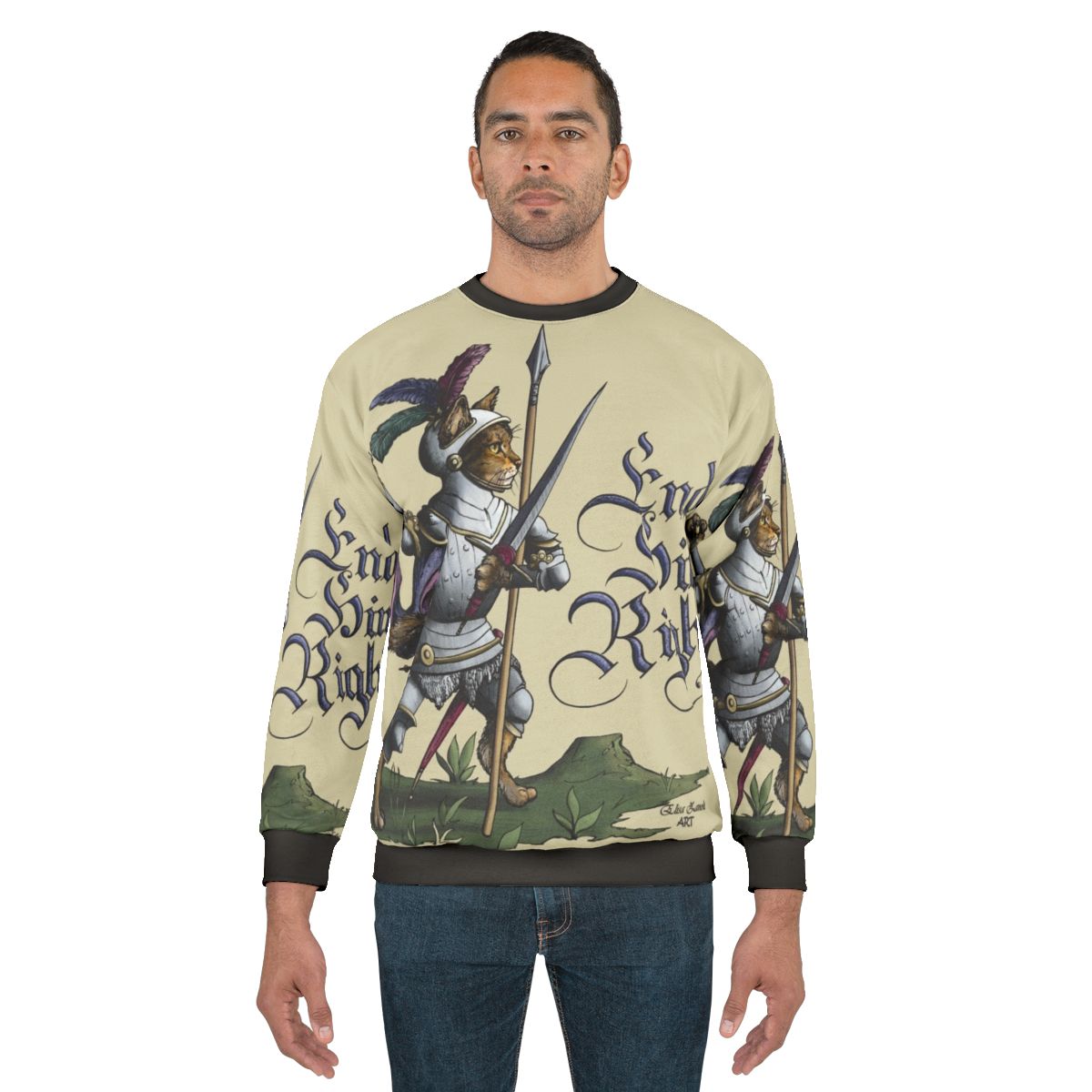 Medieval fencing armor sword sweatshirt