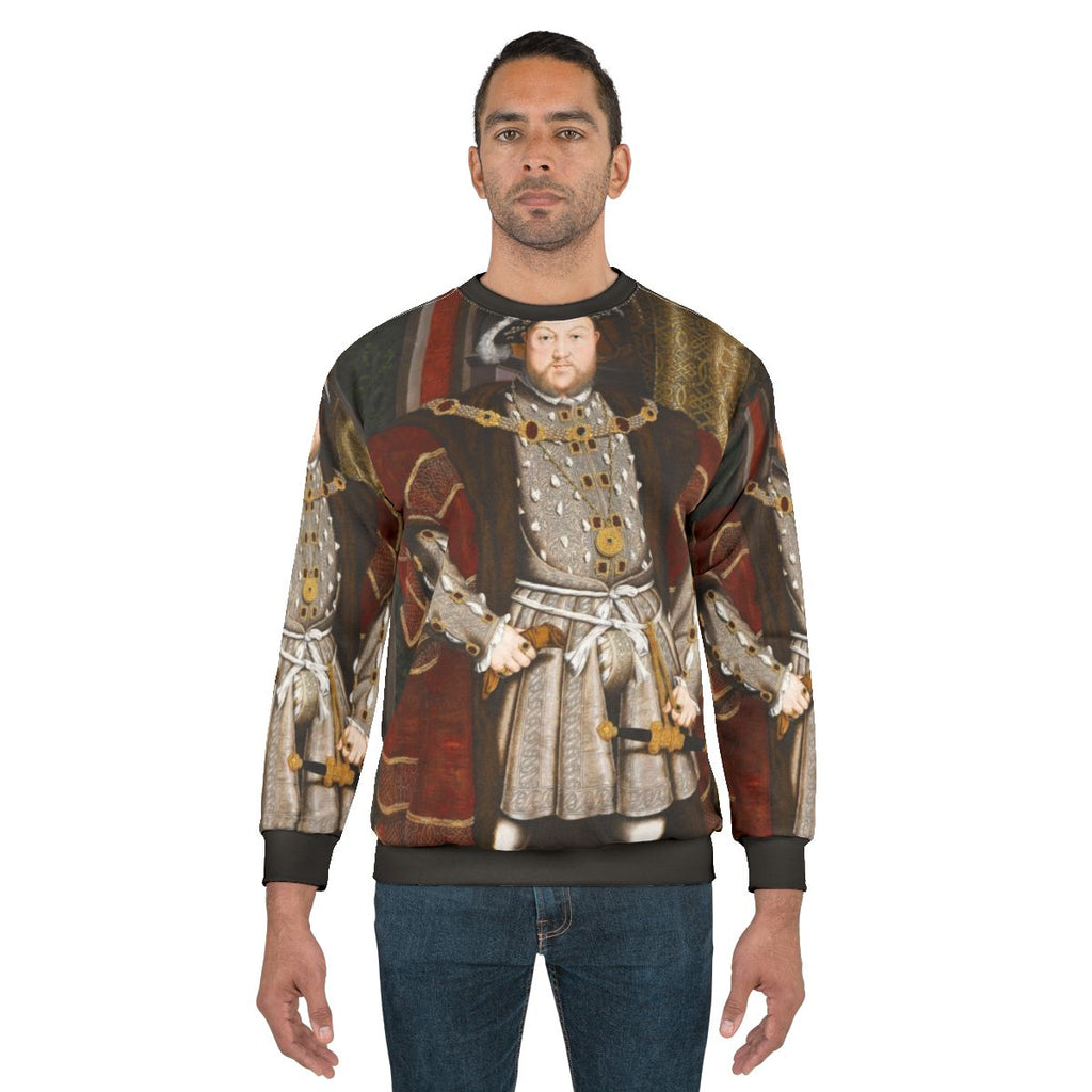 Henry VIII Tudor Monarch Sweatshirt with Iconic Holbein Portrait