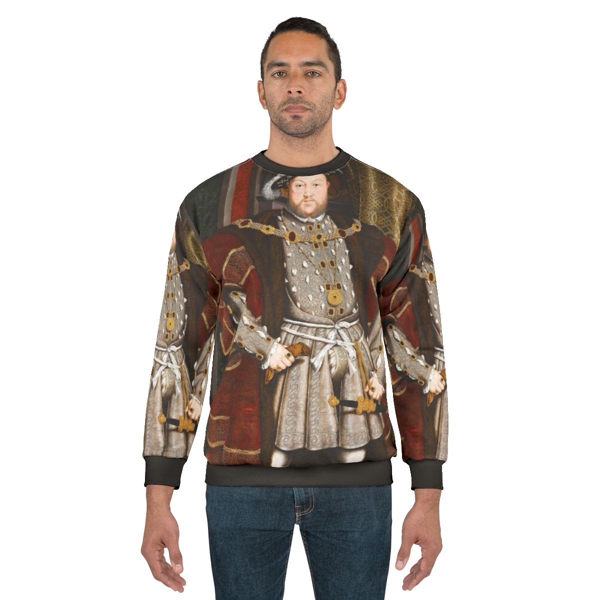 Henry VIII Tudor Monarch Sweatshirt with Iconic Holbein Portrait