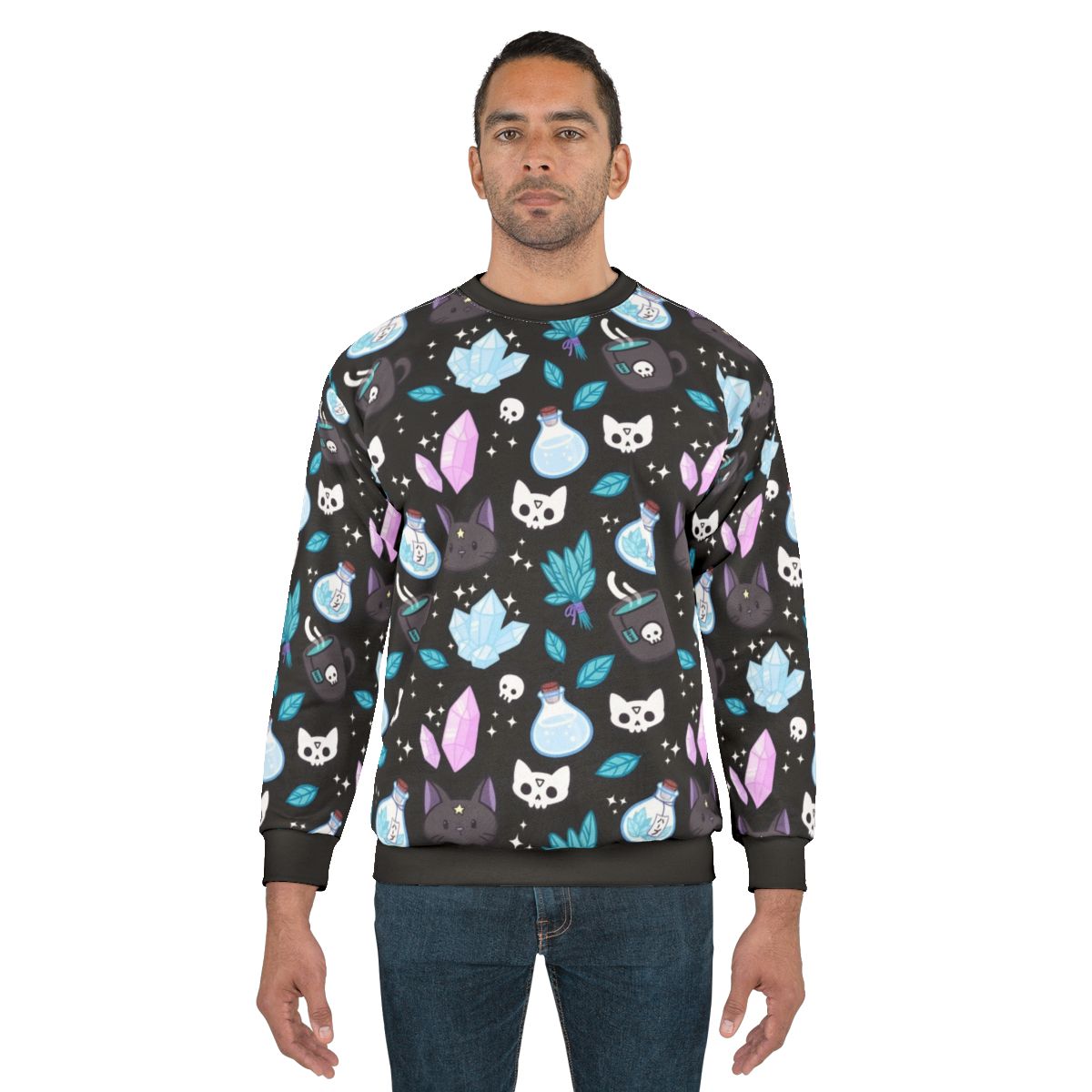Witchcraft cat occult black sweatshirt