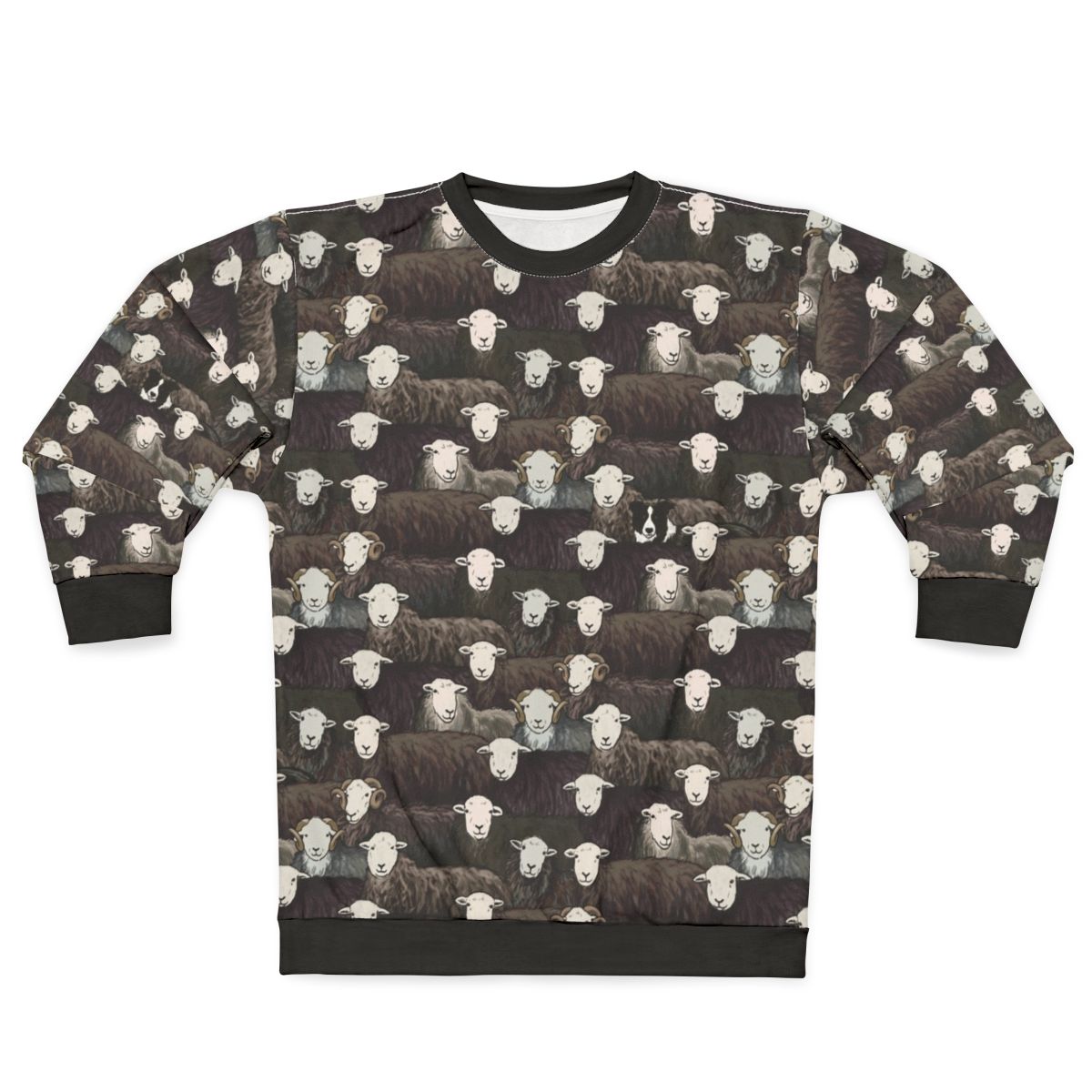 Herdwick Shepherd Sweatshirt with Border Collie Pattern