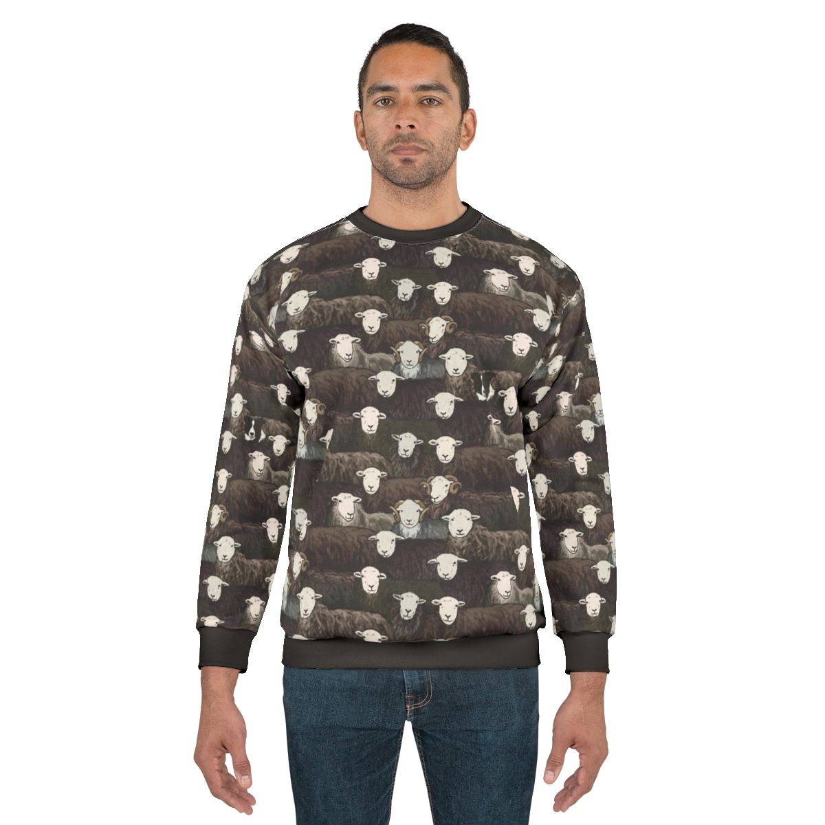 Herdwick Shepherd Sweatshirt with Border Collie Pattern