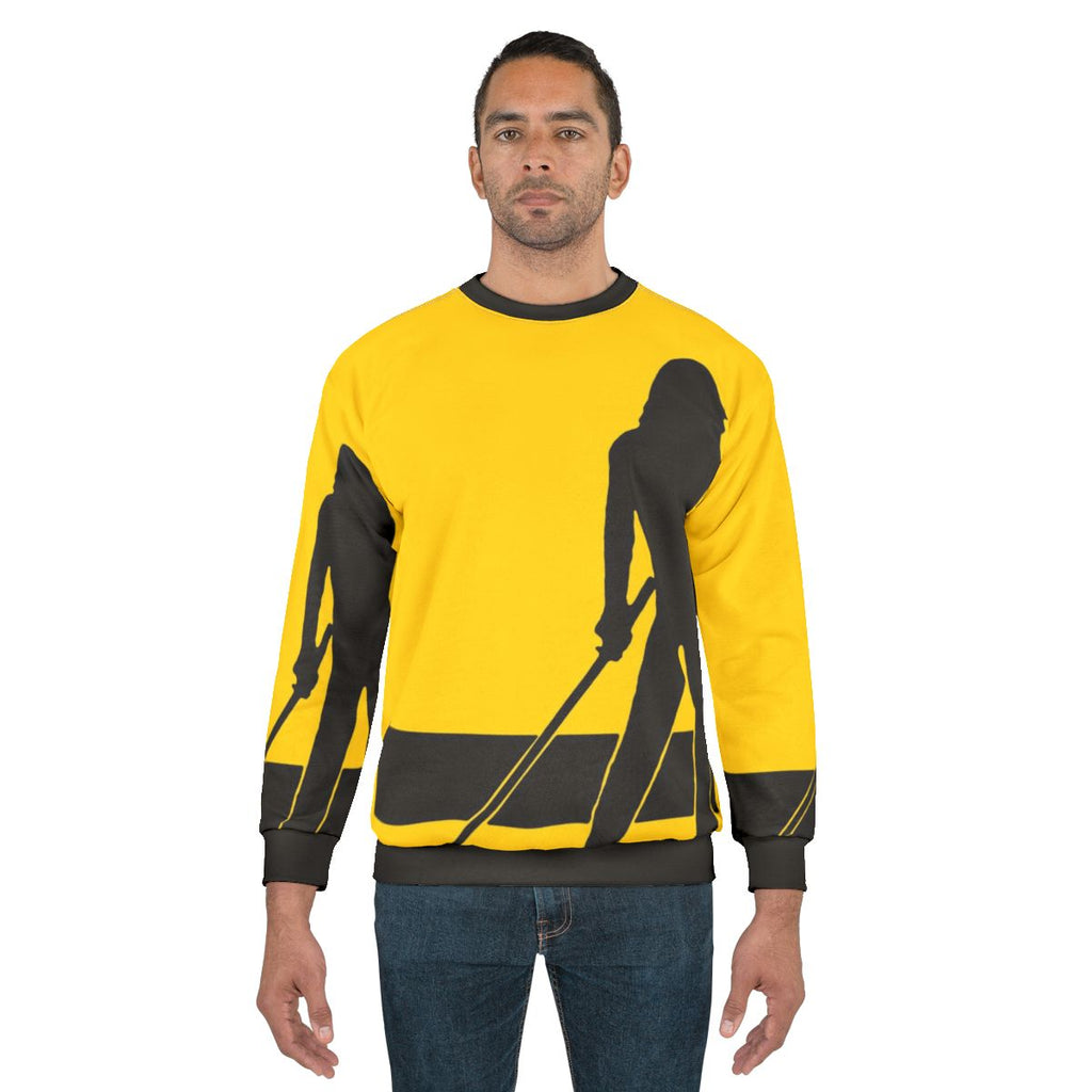 Bride silhouette sweatshirt featuring Tarantino-inspired pop art