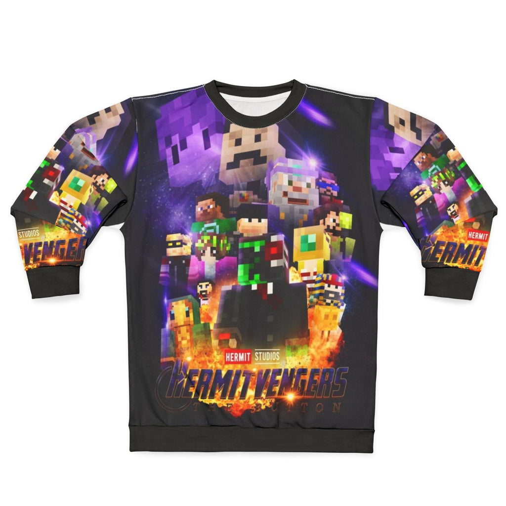 Hermitcraft and Avengers inspired minecraft sweatshirt